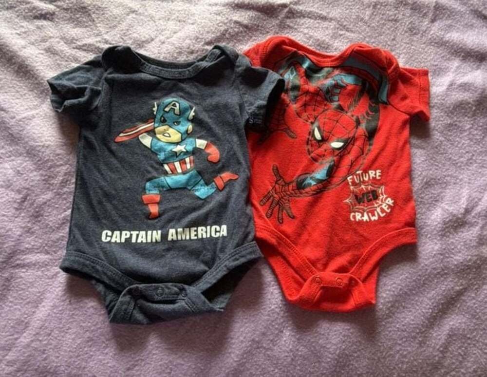Marvel Superhero Baby Bodysuits - Captain America & Spider-Man 2-Piece Set